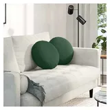 vidaXL Sitzkissen Ø 40 cm grün 2 St.