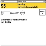 Reyher Holzschraube DIN 95 LIKO Schlitz 4,5x35 Messing galv. vernickelt 200St.