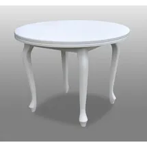 JV Möbel Runder Esstisch 100 x 75 cm weiß
