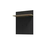 Forte Garderobenpaneel Bohol 86,5 x 105,6 x 30 cm Schwarz/Eiche