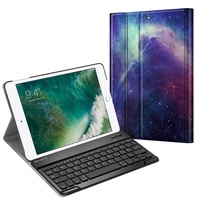 Fintie Tastatur Hülle für iPad 9.7 Zoll 2018 2017 / iPad Air 2 / iPad Air - Ultradünn leicht Schutzhülle Keyboard Case mit magnetisch Abnehmbarer drahtloser Deutscher Bluetooth Tastatur, Die Galaxie