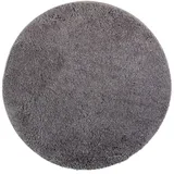 Brandsseller Badezimmerteppich Ø 60 cm Badvorleger Badematte Badteppich rund Chenille rutschfest saugstark maschinenwaschbar - Grau
