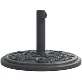 vidaXL Schirmständer Polyethylen 12 kg Rund Schwarz