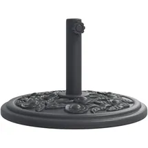 vidaXL Schirmständer Polyethylen 12 kg Rund Schwarz