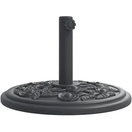 vidaXL Schirmständer Polyethylen 12 kg Rund Schwarz