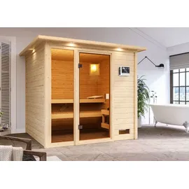 Karibu Jutta inkl. 9 kW Ofen + int. Steuerung + Dachkranz