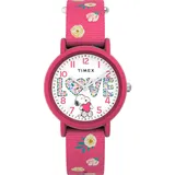 Timex Peanuts Weekender Colour Rush 34mm Analog Quarz Uhr Gehäusefarbe Rosa