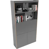 Müller SMALL LIVING Sekretär »FLAI Home-Office groß«, drei Rückwände: Melamin, magnetisch oder mit 6mm dickem Bulletin Board aus Linoleum für Heftzwecken und Pinnadeln