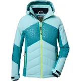 KILLTEC Mädchen Skijacke/Jacke in Daunenoptik mit Kapuze und Schneefang KSW 342 GRLS SKI QLTD JCKT, Gr. 128, mint,