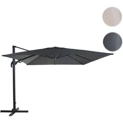 Gastronomie-Ampelschirm HWC-A96, 3x4m (√ò5m) schwenkbar, Polyester/Alu 26kg ~ anthrazit ohne St√§nder