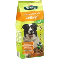 Dehner Hundefutter Knusper-Mix, Trockenfutter, für ausgewachsene Hunde, Geflügel, 12 kg