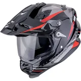 Scorpion ADF-9000 Air Feat, Endurohelm - Schwarz/Silber/Rot - XL