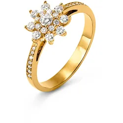 Tchibo - 585 Gold-Ring mit 31 Brillanten - Gr. 19 - gold