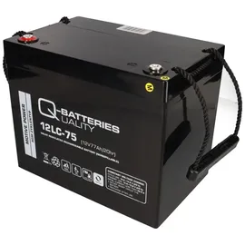 Q-Batteries Ersatzakku f. E-Lobil D-404, E-504, S940 2x Bleiakku 12LC-75 M6 12V 75Ah zyklenfest QB