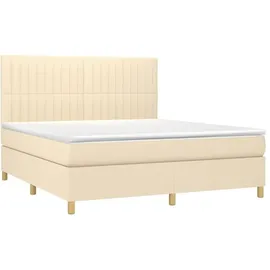 vidaXL Boxspringbett 160 x 200 cm Creme