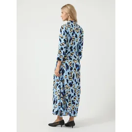 Y.A.S Hemdblusenkleid Shirtkleid Liro Print Blau L