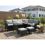Konifera Manhatten Gartenlounge-Set schwarz
