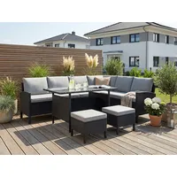 Konifera Manhatten Gartenlounge-Set schwarz