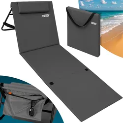 Strandmatte Anthrazit 158x56x46cm gepolstert