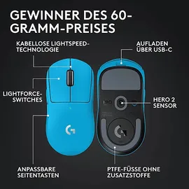 Logitech Pro X Superlight 2 Cyan