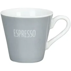 Krasilnikoff Espresso Tasse mit Espresso Aufschrift, grey