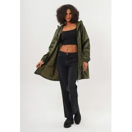 Freshlions Outdoorjacke "Gillian", Damen, Gr. S, grün (khaki), 100% Polyester, unifarben, normal, Jacken Outdoorjacke, aus stylishem Kunstleder