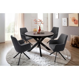 MCA Furniture MCA Winnipeg Ausziehtisch Keramik Ø 120/160x76 cm - mind. 14 Tage Rückgaberecht - Grau
