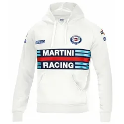 Herren Sweater mit Kapuze Sparco Martini Racing Weiß
