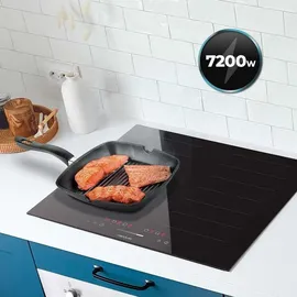 Cecotec Induktionsplatte mit 1 Zone und 1 Flexzone Bolero Squad I 4001 Flex, 7200W, 9 Stufen, Timer, Booster-Funktion, Touch-Slider-Steuerung, Stop&Go, Kindersicherung und Low Power Heating