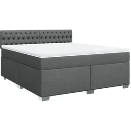 vidaXL Boxspringbett 180 x 200 cm Dunkelgrau