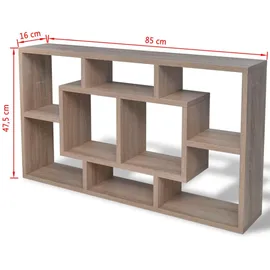 vidaXL Hängeregal 8 Fächer 0 x 0 x 0 cm Braun