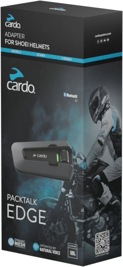 Cardo Packtalk Adapter voor Shoei Helmen, zwart, Eén maat Voorman