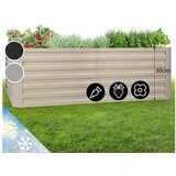 Blumfeldt High Grow Straight Hochbeet 200 x 60 x 100 cm Beige