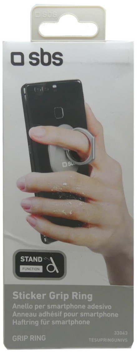 SBS Ringhalterung Finger Rückseite Smartphone Halterung Unterstützung Grip silbe