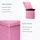 Intirilife Sitzhocker Faltbar Leinen 30 x 30 x 30 cm Kirschenblüten Pink
