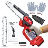 Bürstenlose 6 Zoll Kettensäge für Milwaukee 18V M18 (Kein Akku), Kabellose Mini Einhand Ersatz Kettensägen für M18 Battery, Elektro Chainsaw Chain Saw für Holzschneiden/Baumbeschneiden/Gartenscheren