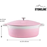 STONELINE Rosa Cocotte Bräter 32 x 25 cm
