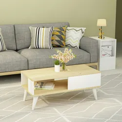 Skye Decor, Seul- Seul OLV, Saphir, Couchtische, 40x90x45 cm, 100% Melaminbeschichtete Partikelplatte