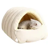 Winterhöhle - Katzenbett | Warme, Gemütliche Abnehmbar Waschbar Katzenhöhle | Kleine Hundehöhle Für Den Innenbereich Für Katzen Und Kleine Haustiere Für Innenbereich, Wohnzimmer, Garten