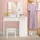 ML-Design Schminktisch mit Hocker & Spiegel 90x38x138 cm, Weiß, Frisiertisch mit Schublade, moderner Kosmetiktisch Frisierkommode Make-up Tisch