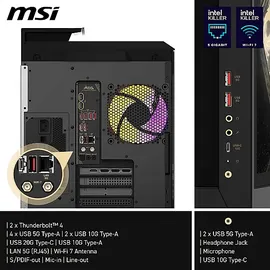 MSI Gaming-PC MEG Vision X AI 2NVV7-008DE 2023 32 GB RAM 2 TB SSD GeForce RTX 5080 Windows 11 Home