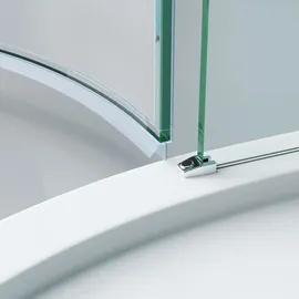 mai & mai Runddusche mit Pendeltür 90 x 90 cm Klarglas 6mm ESG-Sicherheitsglas R03k