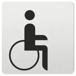 OA-Hinweisschild, 36 4059 Schwerbehindert, naturfarbig eloxiert