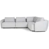 VCM ebuy24 Bergen Ecksofa wendbar hellgrau.