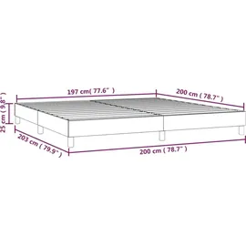 vidaXL Boxspringbettgestell 200 x 200 cm Taupe