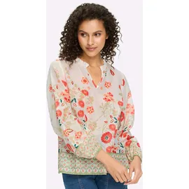 Heine Druckbluse beige 34