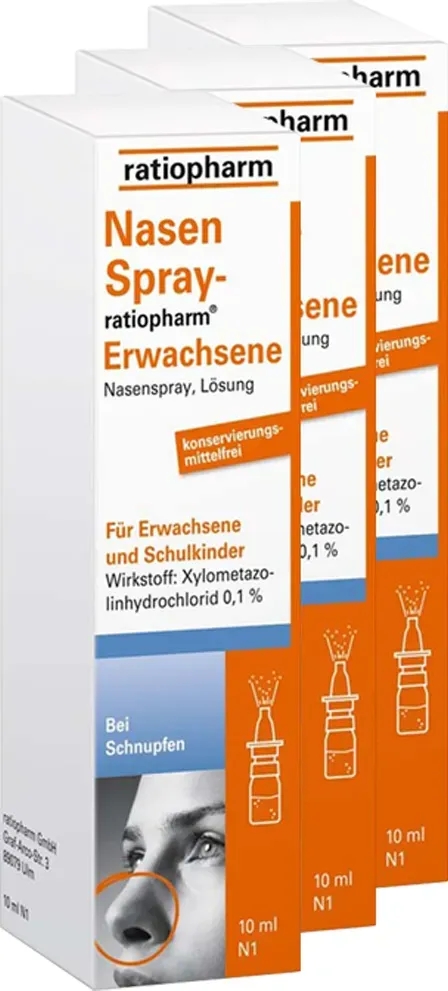 3er Set NASENSPRAY-ratiopharm Erwachsene kons.frei 10 ml