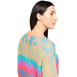 Cartoon Strickpullover Orange/Pink 38