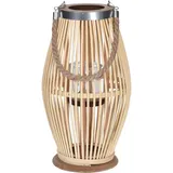 H & S Collection Laterne Kmtp Boho Bambus Beige