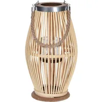 H & S Collection Laterne Kmtp Boho Bambus Beige